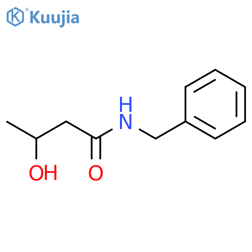 Butanamide, 3-hydroxy-N-(phenylmethyl)-, (3R)- structure