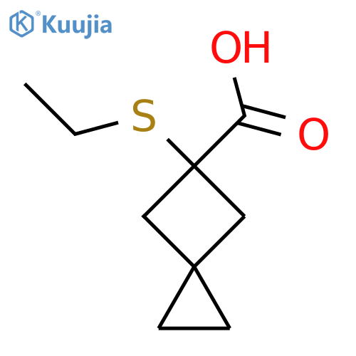 5-(ethylsulfanyl)spiro2.3hexane-5-carboxylic acid structure