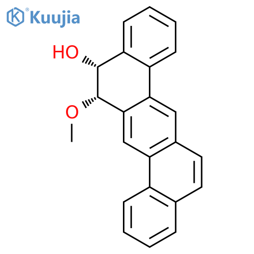Dibenz[a,h]anthracen-5-ol, 5,6-dihydro-6-methoxy-, cis- structure