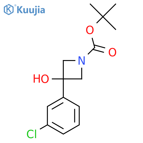 Tert-butyl 3-(3-chlorophenyl)-3-hydroxyazetidine-1-carboxylate structure