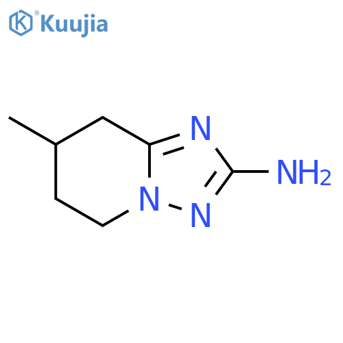 7-methyl-5H,6H,7H,8H-1,2,4triazolo1,5-apyridin-2-amine structure