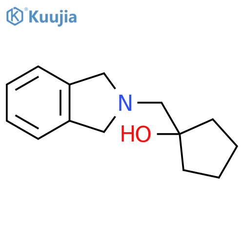 1-(2,3-dihydro-1H-isoindol-2-yl)methylcyclopentan-1-ol structure