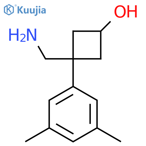 3-(aminomethyl)-3-(3,5-dimethylphenyl)cyclobutan-1-ol structure