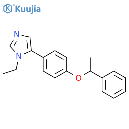 1H-IMIDAZOLE, 1-ETHYL-5-[4-(1-PHENYLETHOXY)PHENYL]- structure