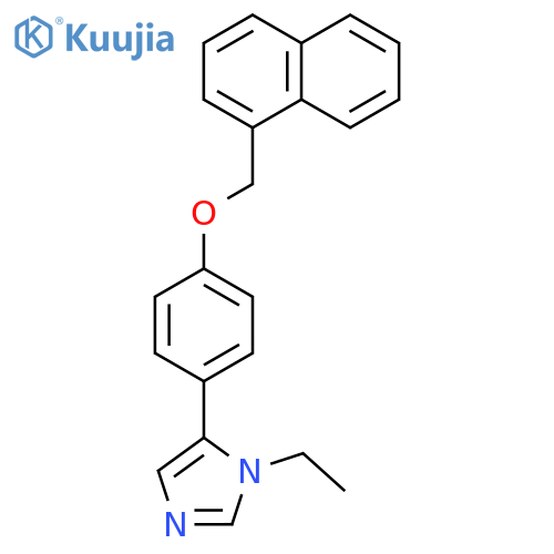 1H-Imidazole, 1-ethyl-5-[4-(1-naphthalenylmethoxy)phenyl]- structure