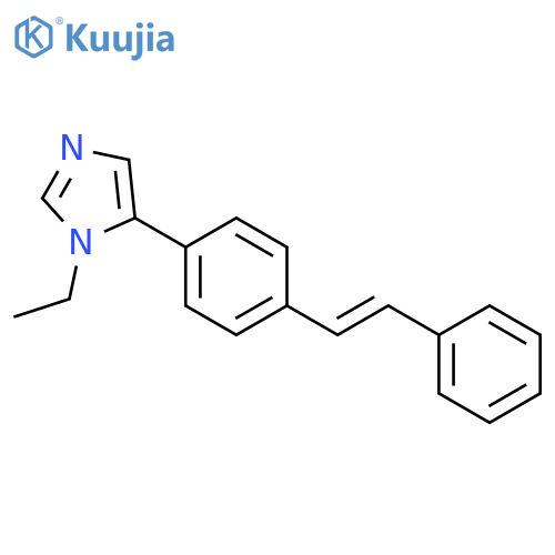 1H-Imidazole, 1-ethyl-5-[4-(2-phenylethenyl)phenyl]- structure