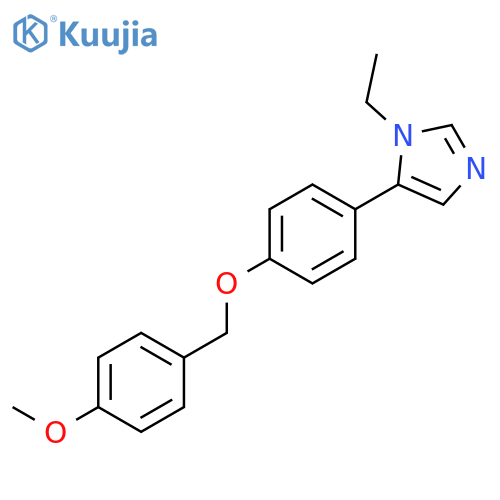1H-IMIDAZOLE, 1-ETHYL-5-[4-[(4-METHOXYPHENYL)METHOXY]PHENYL]- structure