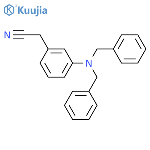 Benzeneacetonitrile, 3-[bis(phenylmethyl)amino]- structure