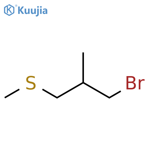 1-bromo-2-methyl-3-(methylsulfanyl)propane structure