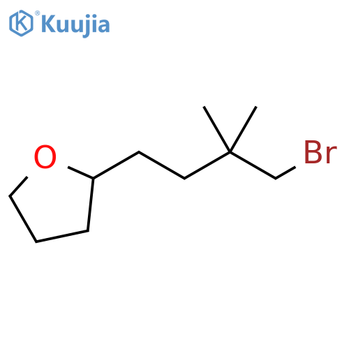 Furan, 2-(4-bromo-3,3-dimethylbutyl)tetrahydro- structure