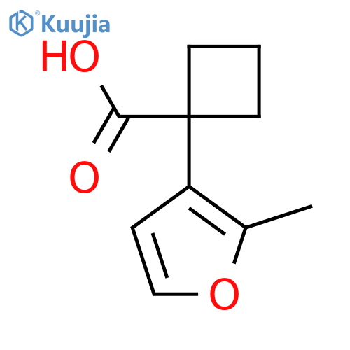 1-(2-methylfuran-3-yl)cyclobutane-1-carboxylic acid structure