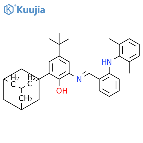 Phenol, 4-(1,1-dimethylethyl)-2-[[[2-[(2,6-dimethylphenyl)amino]phenyl]methylene]amino]-6-tricyclo[3.3.1.13,7]dec-1-yl- structure