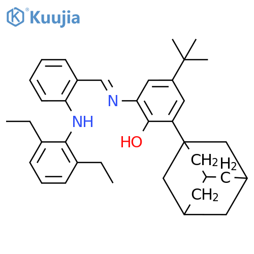 Phenol, 2-[[[2-[(2,6-diethylphenyl)amino]phenyl]methylene]amino]-4-(1,1-dimethylethyl)-6-tricyclo[3.3.1.13,7]dec-1-yl- structure