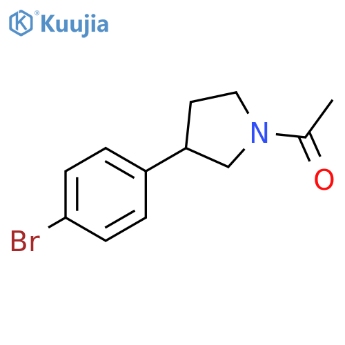 1-(3-(4-Bromophenyl)pyrrolidin-1-yl)ethanone structure