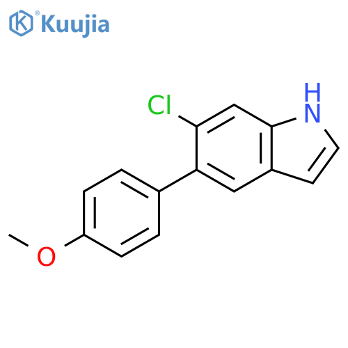 1H-Indole, 6-chloro-5-(4-methoxyphenyl)- structure