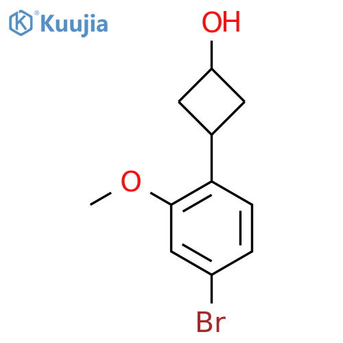 cis-3-(4-Bromo-2-methoxyphenyl)cyclobutanol structure
