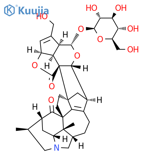 10-(Hydroxymethyl)-23,27-dimethyl-12-[3,4,5-trihydroxy-6-(hydroxymethyl)oxan-2-yl]oxy-7,13-dioxa-21-azadecacyclo[14.11.1.11,24.14,15.15,8.04,28.05,14.019,27.021,26.011,31]hentriaconta-9,16(28)-diene-6,29-dione structure