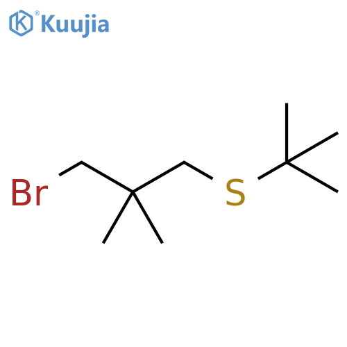 Propane, 1-bromo-3-[(1,1-dimethylethyl)thio]-2,2-dimethyl- structure