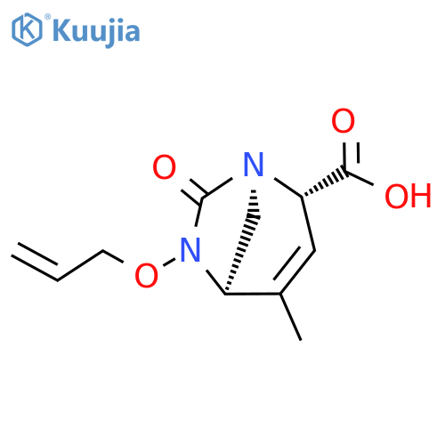 (2S,5R)-4-methyl-7-oxo-6-(prop-2-en-1-yloxy)-1,6-diazabicyclo[3.2.1]oct-3-ene-2-carboxylic acid structure
