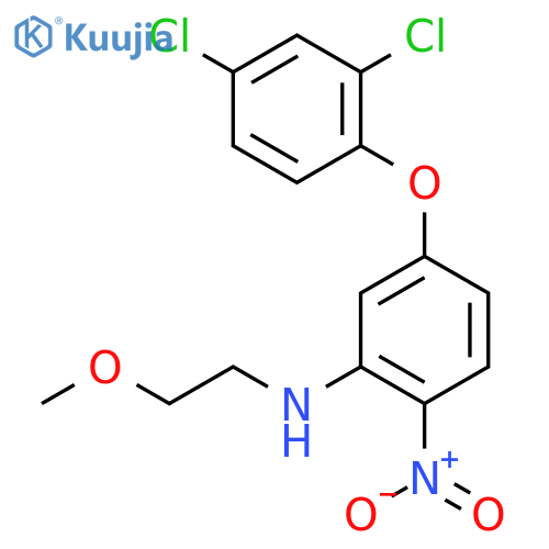 Benzenamine, 5-(2,4-dichlorophenoxy)-N-(2-methoxyethyl)-2-nitro- structure