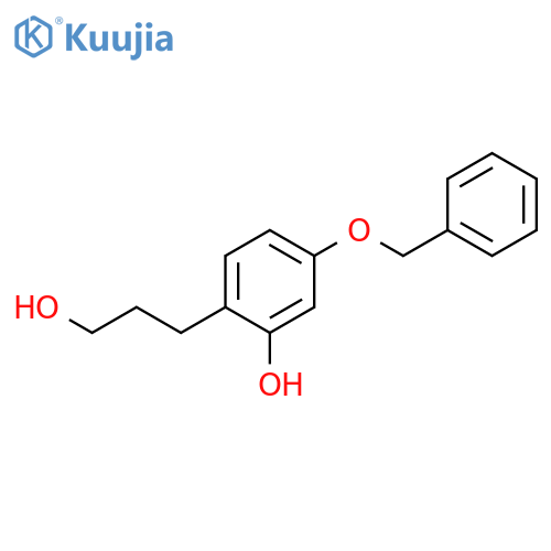 Benzenepropanol, 2-hydroxy-4-(phenylmethoxy)- structure