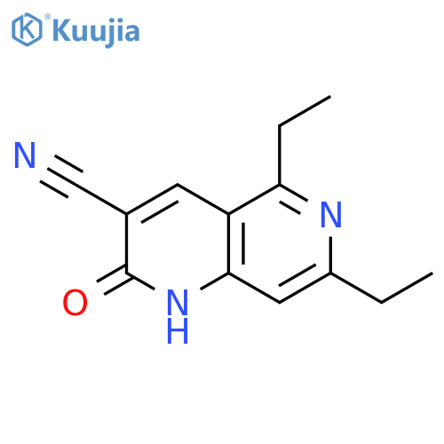 1,6-Naphthyridine-3-carbonitrile, 5,7-diethyl-1,2-dihydro-2-oxo- structure
