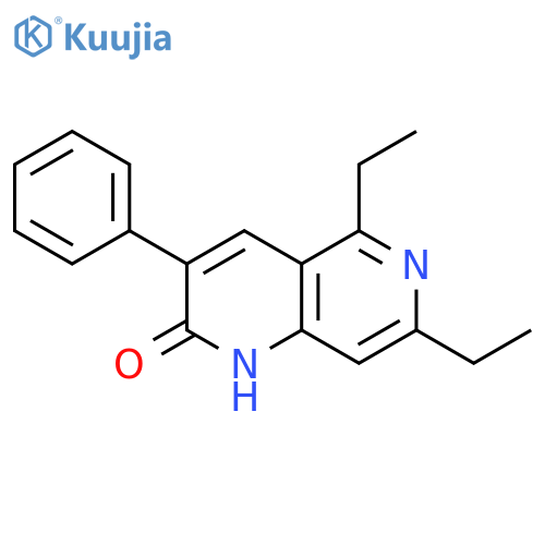 1,6-Naphthyridin-2(1H)-one, 5,7-diethyl-3-phenyl- structure