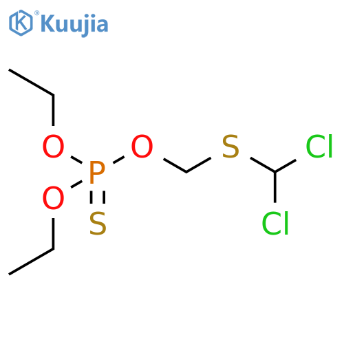 Phosphorothioic acid, O-[[(dichloromethyl)thio]methyl] O,O-diethyl ester structure