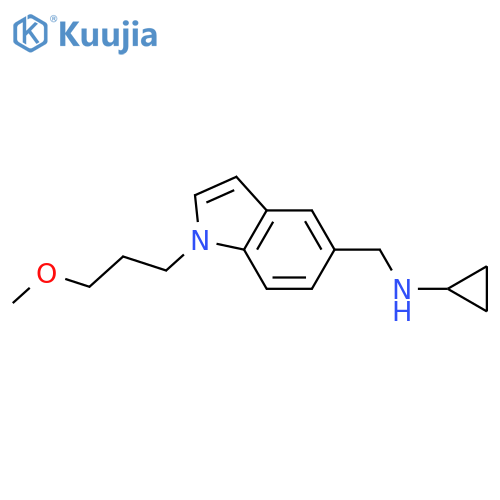 1H-Indole-5-methanamine, N-cyclopropyl-1-(3-methoxypropyl)- structure