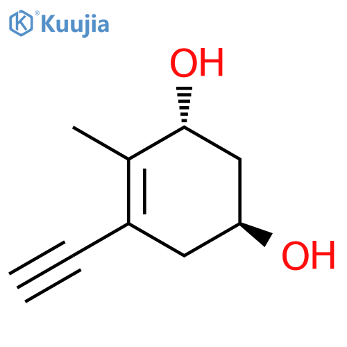 4-Cyclohexene-1,3-diol, 5-ethynyl-4-methyl-, (1S,3R)- structure