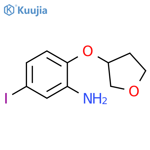 5-Iodo-2-(oxolan-3-yloxy)aniline structure