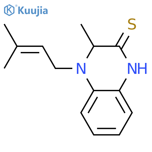 2(1H)-Quinoxalinethione, 3,4-dihydro-3-methyl-4-(3-methyl-2-butenyl)- structure