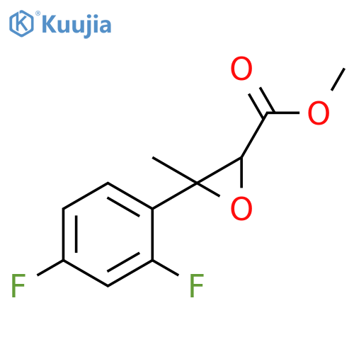 2-Oxiranecarboxylic acid, 3-(2,4-difluorophenyl)-3-methyl-, methyl ester structure