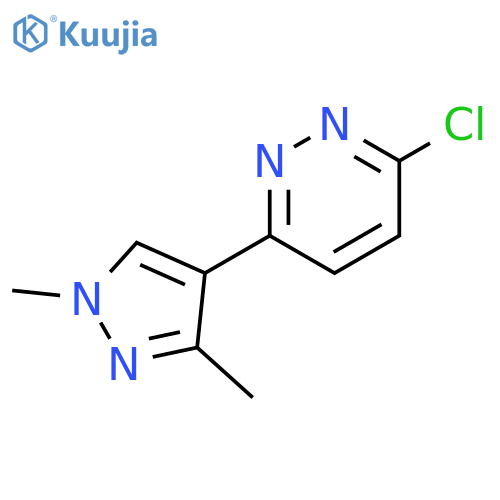 3-chloro-6-(1,3-dimethyl-1H-pyrazol-4-yl)pyridazine structure