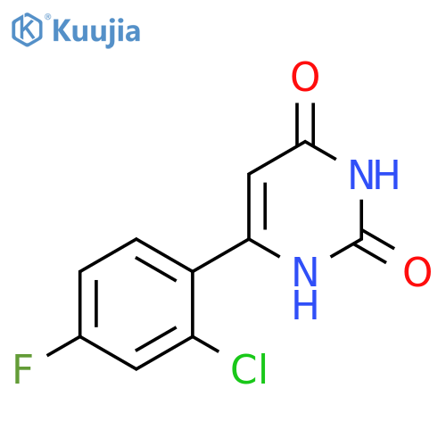 6-(2-chloro-4-fluorophenyl)pyrimidine-2,4(1H,3H)-dione structure