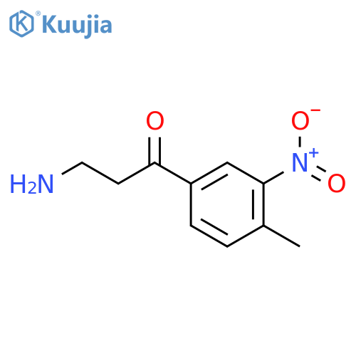 3-amino-1-(4-methyl-3-nitrophenyl)propan-1-one structure