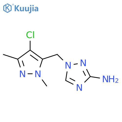 1-(4-chloro-1,3-dimethyl-1H-pyrazol-5-yl)methyl-1H-1,2,4-triazol-3-amine structure