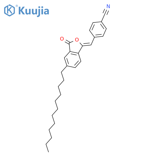 Benzonitrile, 4-[(5-dodecyl-3-oxo-1(3H)-isobenzofuranylidene)methyl]- structure