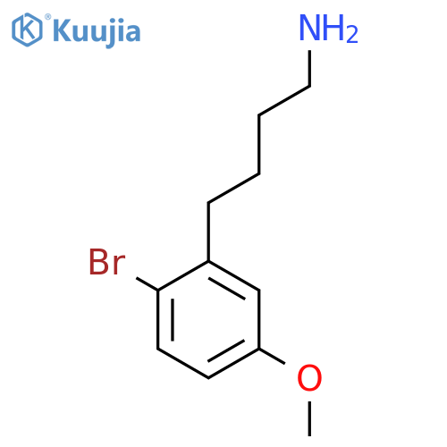 4-(2-bromo-5-methoxyphenyl)butan-1-amine structure