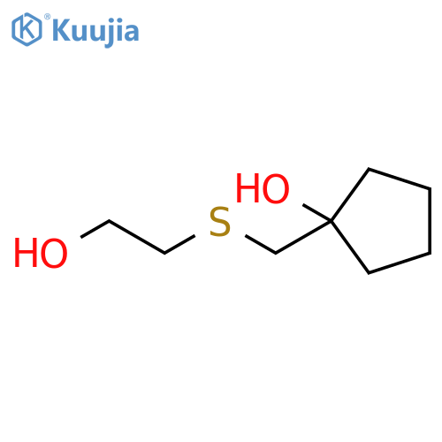 1-{[(2-hydroxyethyl)sulfanyl]methyl}cyclopentan-1-ol structure