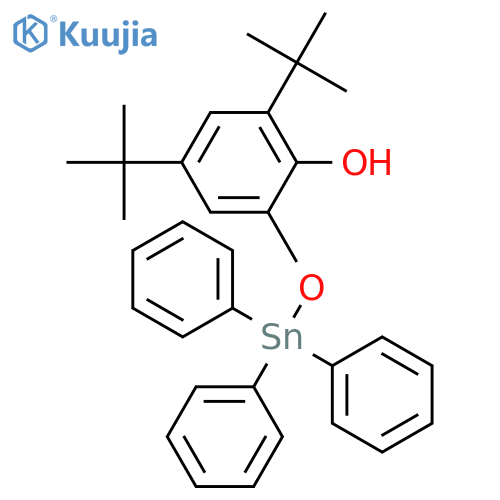 Phenoxy, 2,4-bis(1,1-dimethylethyl)-6-[(triphenylstannyl)oxy]- structure