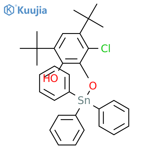 Phenoxy, 3-chloro-4,6-bis(1,1-dimethylethyl)-2-[(triphenylstannyl)oxy]- structure