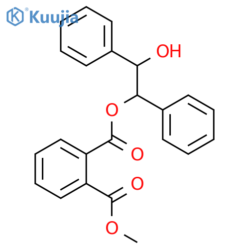 1,2-Benzenedicarboxylic acid, 2-hydroxy-1,2-diphenylethyl methyl ester structure
