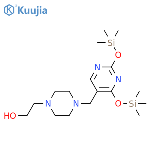 1-Piperazineethanol, 4-[[2,4-bis[(trimethylsilyl)oxy]-5-pyrimidinyl]methyl]- structure