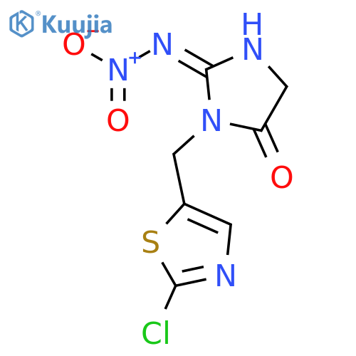 4-Imidazolidinone, 3-[(2-chloro-5-thiazolyl)methyl]-2-(nitroimino)- structure