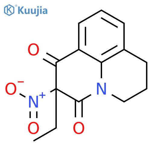 1H,5H-Benzo[ij]quinolizine-1,3(2H)-dione, 2-ethyl-6,7-dihydro-2-nitro- structure