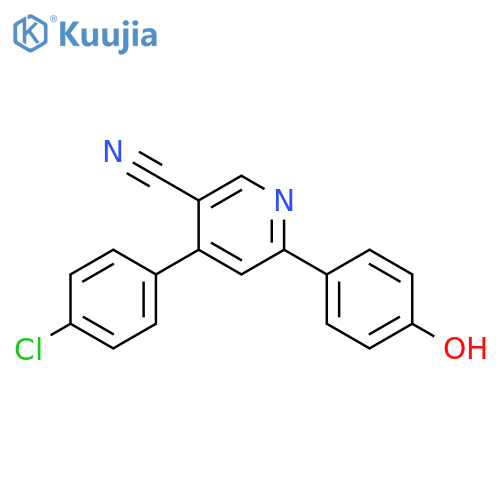 3-Pyridinecarbonitrile, 4-(4-chlorophenyl)-6-(4-hydroxyphenyl)- structure