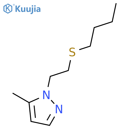 1H-PYRAZOLE, 1-[2-(BUTYLTHIO)ETHYL]-5-METHYL- structure