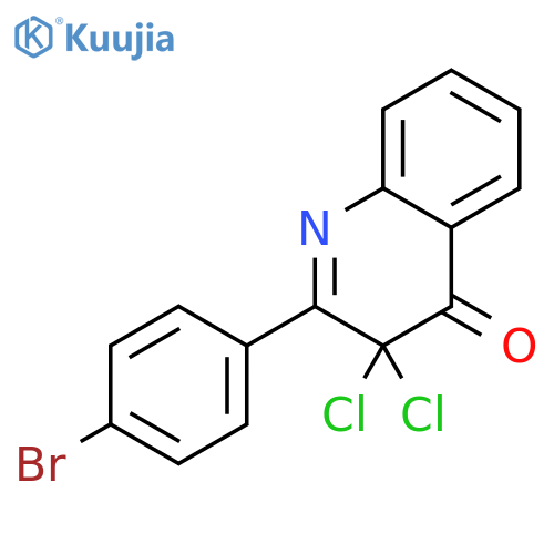 4(3H)-Quinolinone,  2-(4-bromophenyl)-3,3-dichloro- structure