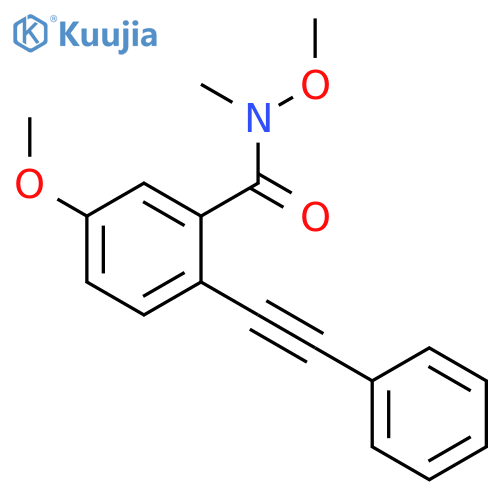 Benzamide, N,5-dimethoxy-N-methyl-2-(2-phenylethynyl)- structure